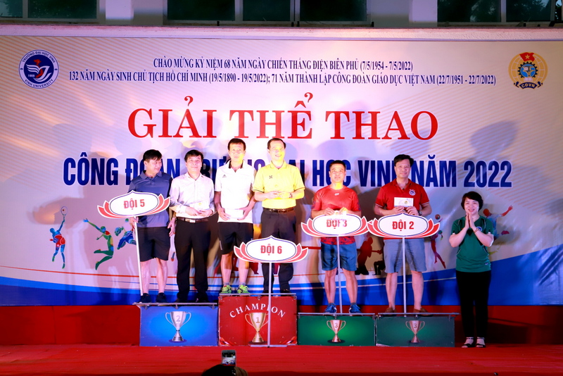 Kết quả Giải Thể thao Công đoàn Trường Đại học Vinh năm 2022