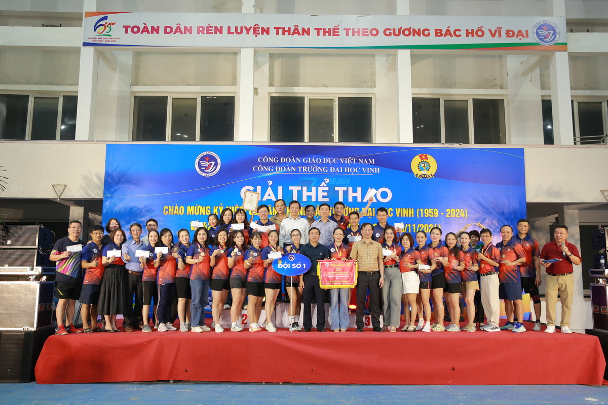 Giải thể thao Công đoàn Trường Đại học Vinh năm 2024 thành công tốt đẹp