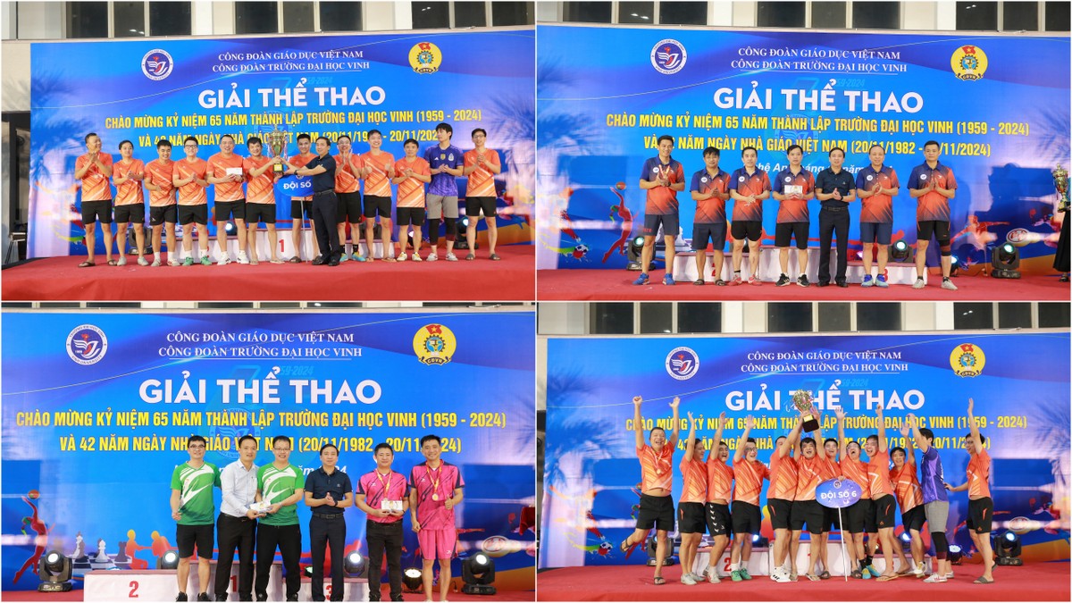 Kết quả Giải Thể Thao Công đoàn chào mừng kỷ niệm 65 thành lập Trường và 42 năm Ngày Nhà Giáo Việt Nam