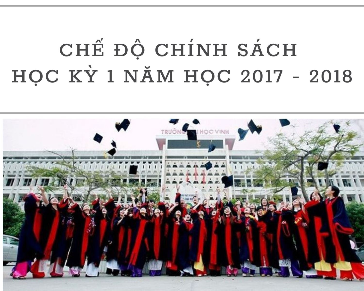 Trường Đại học Vinh cấp hơn 12 tỷ cho học sinh, sinh viên thuộc các đối tượng chế độ chính sách học kỳ I năm học 2017 - 2018