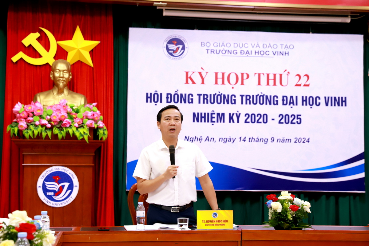 Nhiều nội dung được xem xét và thông qua tại kỳ họp thứ 22 và kỳ họp thứ 23 của Hội đồng trường Trường Đại học Vinh