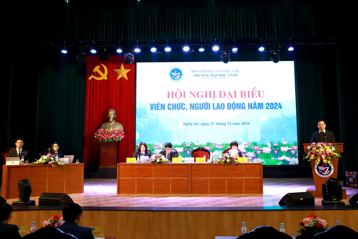 Trường Đại học Vinh tổ chức Hội nghị đại biểu viên chức, người lao động năm 2024