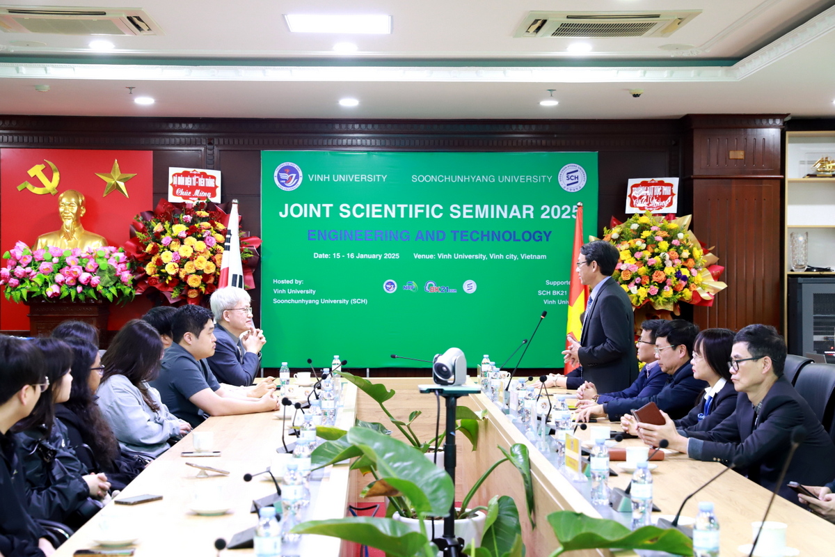 Trường Đại học Vinh và Trường Đại học Soonchunhyang (Hàn Quốc) tổ chức Seminar Khoa học Chung