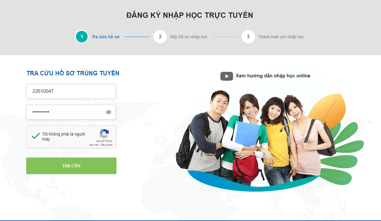 Hướng dẫn hồ sơ, thủ tục nhập học trực tuyến cho sinh viên khoá 64 trúng tuyển năm 2023