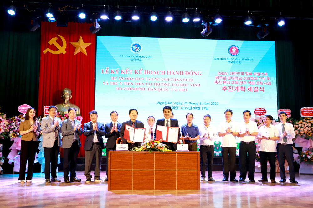Khởi động Dự án ODA đào tạo ngành Chăn nuôi và Thú y tiên tiến tại Trường Đại học Vinh do Chính phủ Hàn Quốc tài trợ